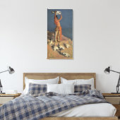 De buffel teruggooien door Frederic Remington Canvas Afdruk (Insitu (Slaapkamer))