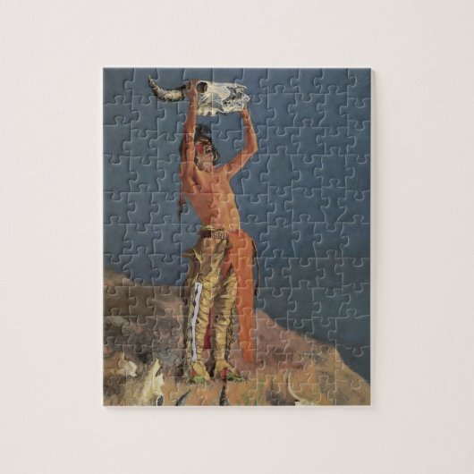 De buffel teruggooien door Frederic Remington Legpuzzel (Verticaal)