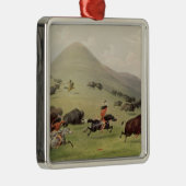 De buffeljacht, c.1832 metalen ornament (Rechts)