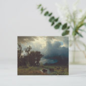 De buffels slepen: Het dreigende Storm Briefkaart (Staand voorkant)
