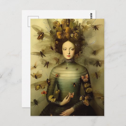 De Bug Lady Creepy  Briefkaart (Voorkant / Achterkant)