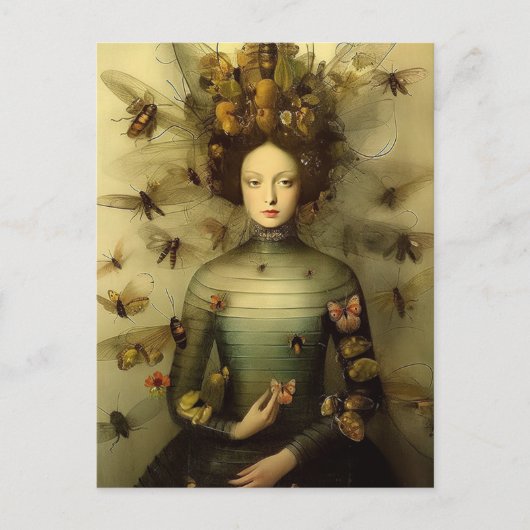 De Bug Lady Creepy  Briefkaart (Voorkant)