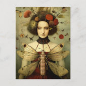 De Bug Lady Creepy Retro Briefkaart (Voorkant)