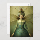 De Bug Lady Creepy Retro Briefkaart (Voorkant / Achterkant)