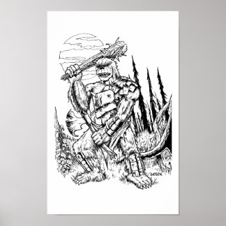 "De Bugbear" - Illustratie door Tracy Lesch Poster