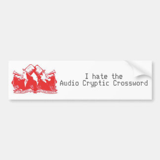 De buidel: Ik haat het Audio Cryptic Crossword Bumpersticker