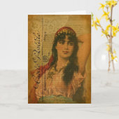 De buik Dancin is in Mode Kaart (Gele Bloem)