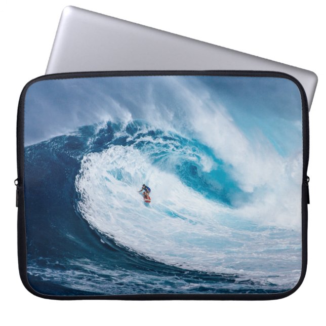 De buisjes omdoen laptop sleeve (Voorkant)