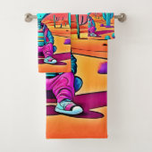 De buitenaardse kunst van Desert Chillin Bad Handdoek (Insitu)