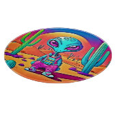 De buitenaardse kunst van Desert Chillin Snijplank (Hoek)