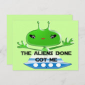 De buitenaardse wezens hebben me briefkaart (Voorkant / Achterkant)