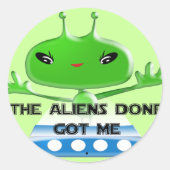 De buitenaardse wezens hebben me ronde sticker (Voorkant)
