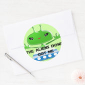De buitenaardse wezens hebben me ronde sticker (Envelop)