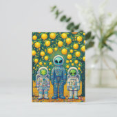 De buitenaardse wezens in een Lemon Grove Briefkaart (Staand voorkant)
