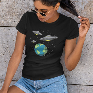 De buitenaardsen komen aan UFO-invasie T-shirt