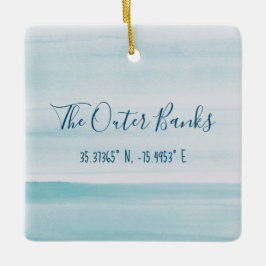 De buitenbanken gaven een gepersonaliseerd versier keramisch ornament