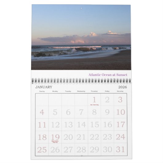 De buitenbanken in North Carolina Caledar Kalender (Jan 2026)