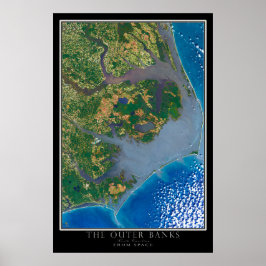 De buitenbanken North Carolina Satellite Poster