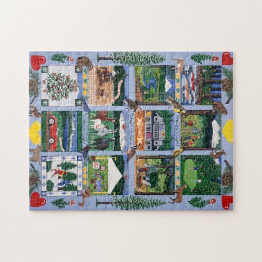 De buitenkant Quilt Puzzle Legpuzzel (Horizontaal)