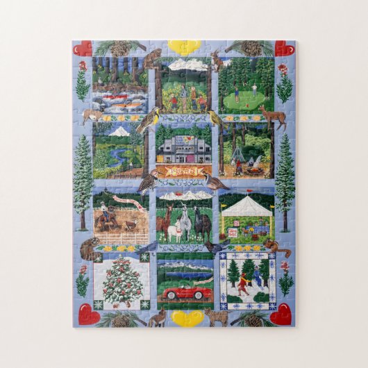 De buitenkant Quilt Puzzle Legpuzzel (Verticaal)