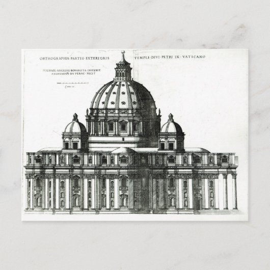 De buitenkant van de Sint-Peter Basilica in Rome Briefkaart (Voorkant)