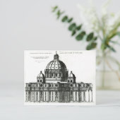 De buitenkant van de Sint-Peter Basilica in Rome Briefkaart (Staand voorkant)