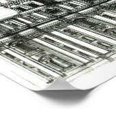 De buitenkant van de Sint-Peter Basilica in Rome Poster (Hoek)