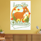 De buitenlucht liefhebben canvas afdruk (Insitu (Woonkamer))
