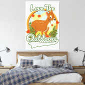 De buitenlucht liefhebben canvas afdruk (Insitu (Slaapkamer))