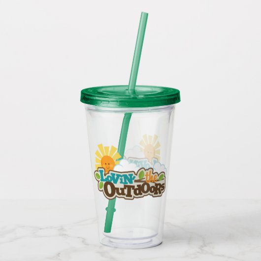 De buitenlucht verlaten acryl drinkbeker (Achterkant)