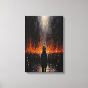 De buitenstaander: Abstracte kunst Canvas Afdruk