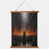 De buitenstaander: Abstracte kunst Hangend Wandkleed (Voorkant)