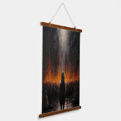 De buitenstaander: Abstracte kunst Hangend Wandkleed (Gebogen)