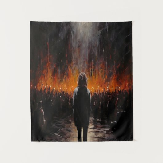 De buitenstaander: Abstracte kunst Wandkleed (Voorkant)