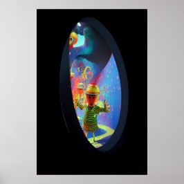 De buitenstaanders Ken Gage Surrealist Poster