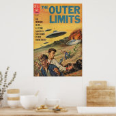 De buitenste begrenzingen 50s  komiek poster (Keuken)