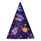 De buitenste sterrenstelsels met planeten, kometen feesthoedjes (Voorkant)