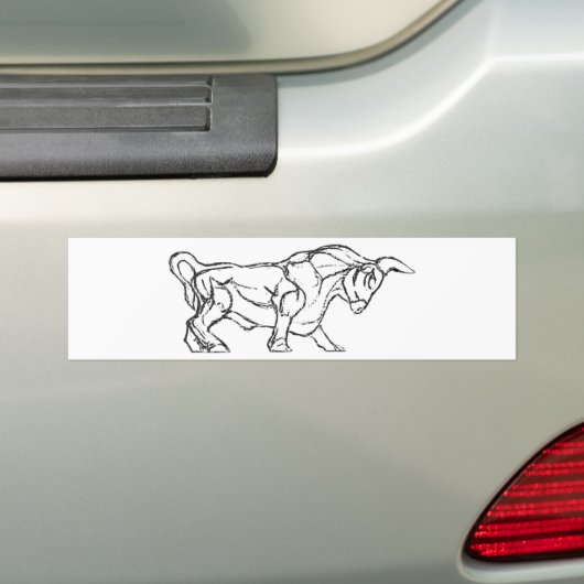 DE BULL BUMPERSTICKER (Op auto)