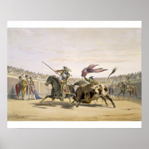 De bull die omhoog de lading volgt, 1865 (kleur ve poster