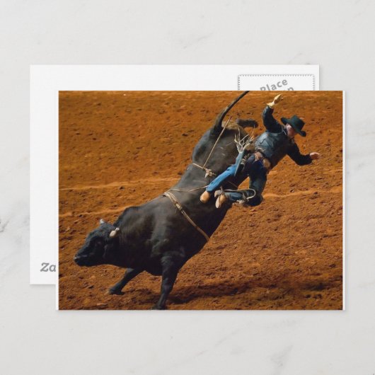 De bull Rider Briefkaart (Voorkant / Achterkant)