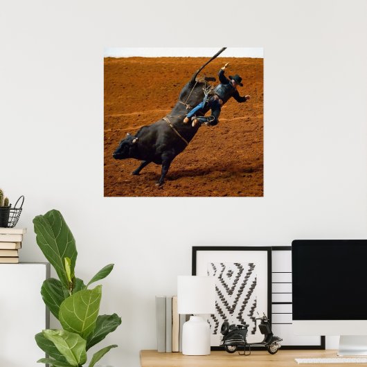 De bull Rider Poster (Thuiskantoor)
