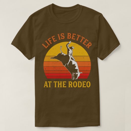 De bull Riding Life is beter bij de Rodeo Bull Rid T-shirt (Design voorkant)
