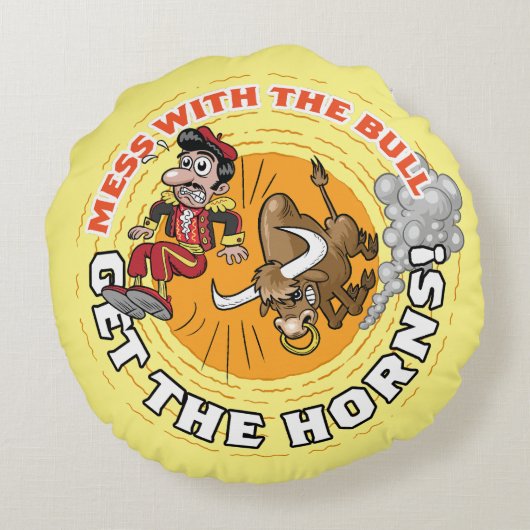 De Bull... Rond Kussen (Achterkant)