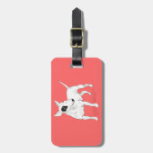 De bull Terrier Doodle van de terugkeer op de Acht Bagagelabel (Voorkant verticaal)