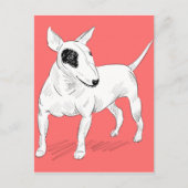 De bull Terrier Doodle van de terugkeer op de Acht Briefkaart (Voorkant)