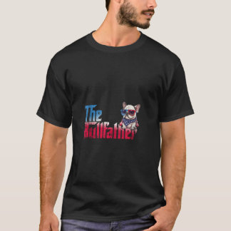 De Bullfather Franse Bulldog Hond Vader Patriot 4 T-shirt