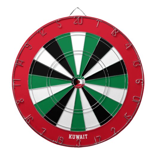 De Bullseye van de Vlag van Koeweit Dartbord (Voorkant)