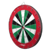 De Bullseye van de Vlag van Koeweit Dartbord (Voorkant Rechts)