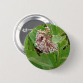 De Bumble Bee op de Melkroos Ronde Button 5,7 Cm (Voorkant /achterkant)