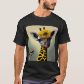 De Bumble-giraf Whimsical Digitale Kunst T-shirt (Voorkant)
